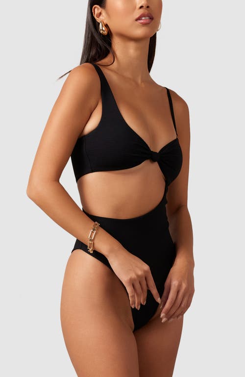 Shop Mbm Swim Dawn One-piece Swimsuit In Black