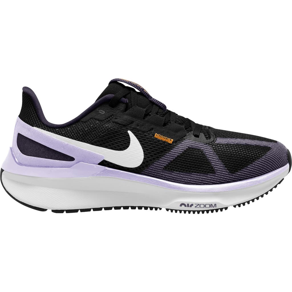 Nike Air Zoom Structure 25 Road Running Shoe In Black/white/daybreak
