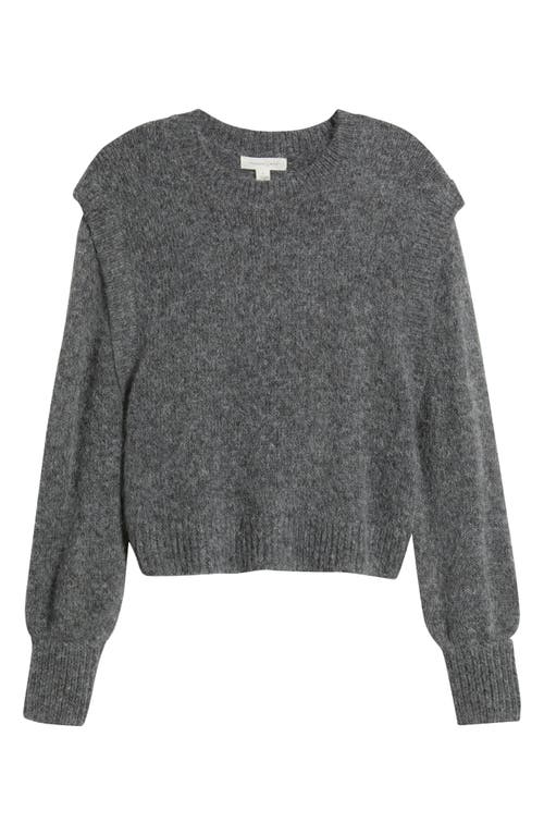 Shop Treasure & Bond Shoulder Detail Crewneck Sweater In Grey Dark Heather