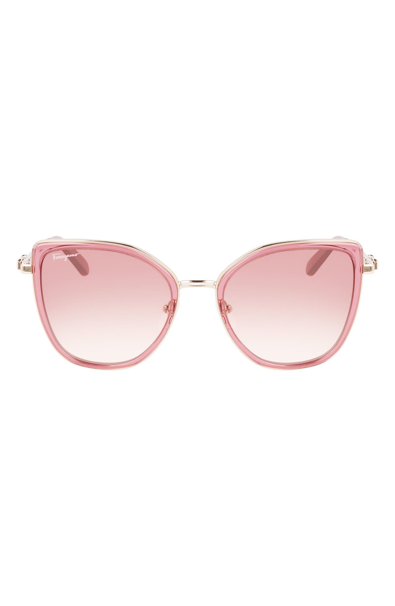 Ferragamo 54mm Gradient Cat Eye Sunglasses In Pink | ModeSens