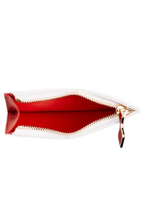 CHRISTIAN LOUBOUTIN CHRISTIAN LOUBOUTIN LOUBI54 LEATHER ZIP CARD CASE 