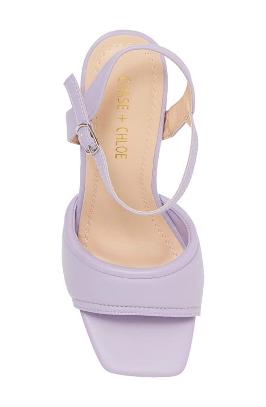 Chase & Chloe Divine Heeled Sandal In Lavender Pu