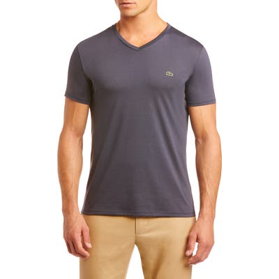 Lacoste Regular Fit V-Neck T-Shirt, Grey