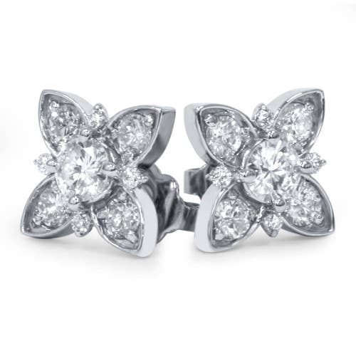 Bliss Diamond 1ct Lab Grown Created Diamond Studs Womens Earring 14k White Gold In 14k White Gold