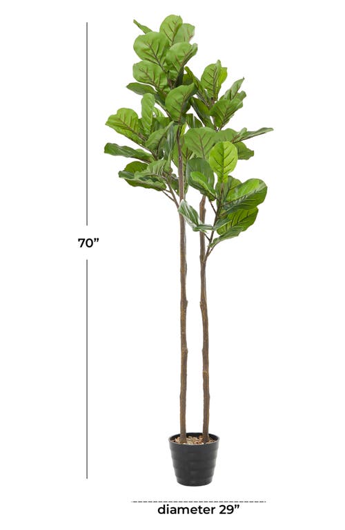 GINGER BIRCH STUDIO GINGER BIRCH STUDIO GREEN FAUX FOLIAGE ARTIFICIAL FIDDLE FIG LEAF TREE