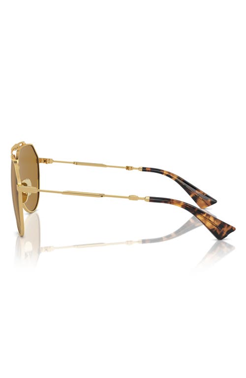 Shop Dolce & Gabbana Dolce&gabbana 60mm Pilot Sunglasses In Gold