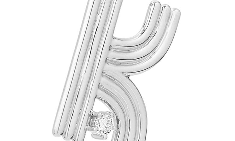 Shop Adina Reyter Groovy Letter Charm Pendant In Silver - K