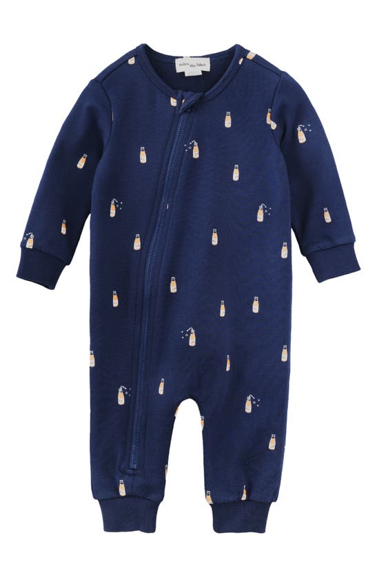 Miles The Label Baby Boy's Orange Pop Print Coveralls In 604 Navy
