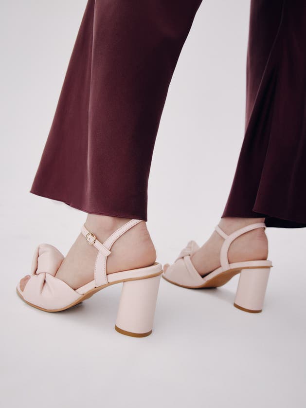 Maguire Noto Block-heel Knotted Sandals Women In Blush