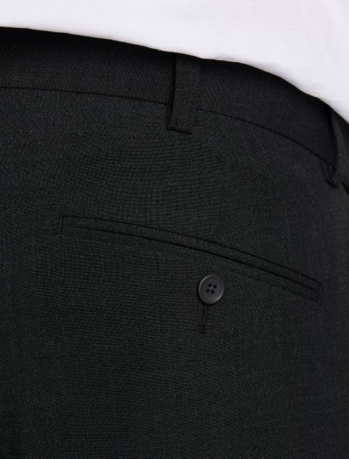 Xdmy Oak Hill By Dxl Perfect Fit Waist-relaxer Flat-front Suit Pants In Charcoal