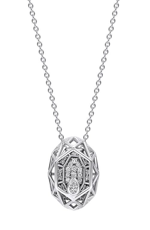 Estelar Diamond Pendant Necklace in White Gold