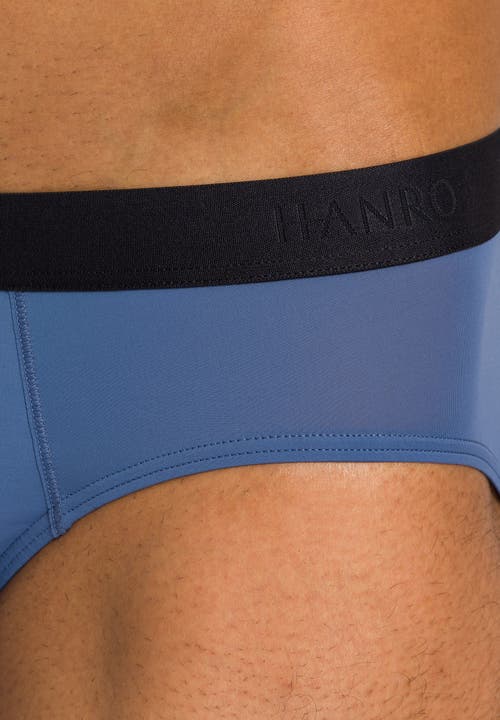 Hanro Micro Touch Briefs In Slate Blue