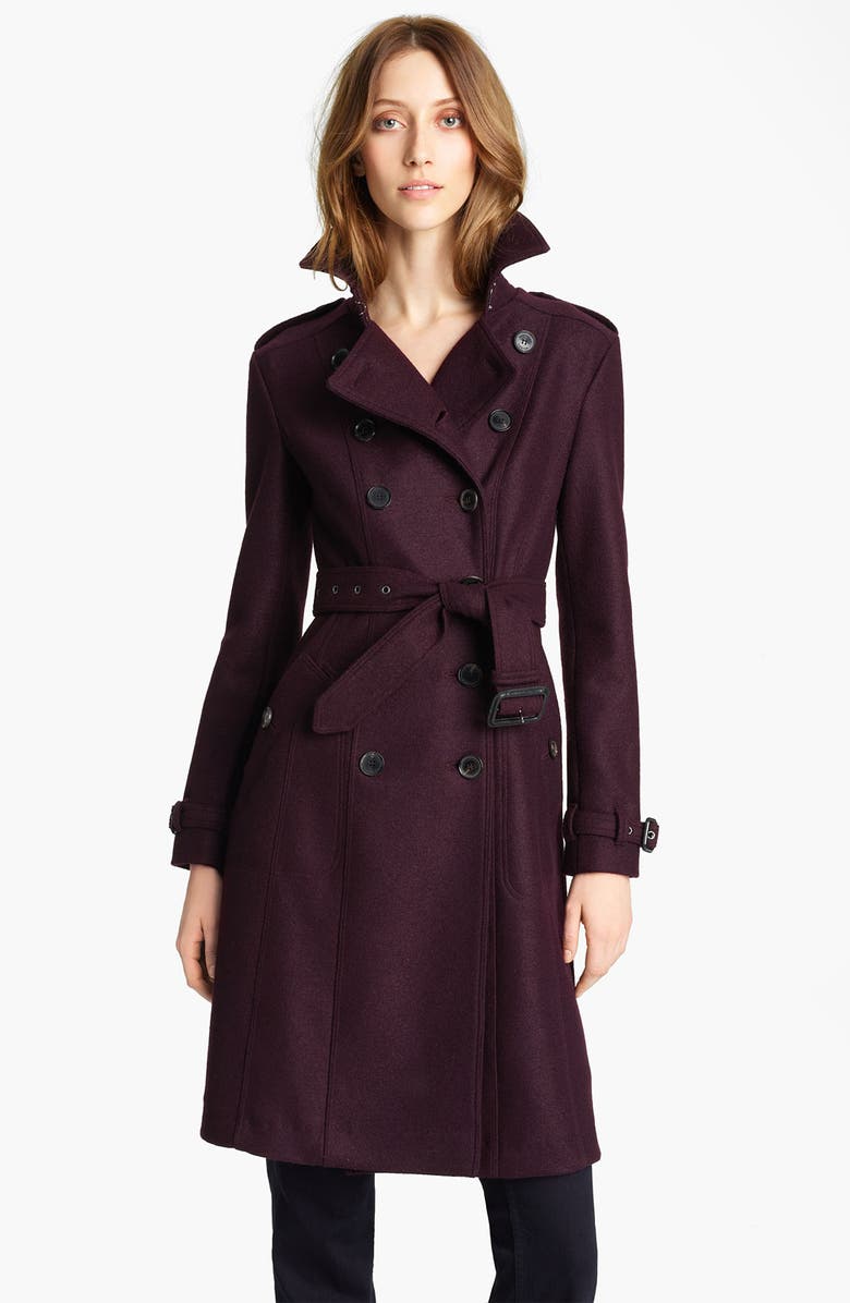 Burberry London Belted Boiled Wool Trench | Nordstrom