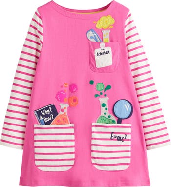 Mini Boden Kids' Appliqué Cotton Knit Dress | Nordstrom