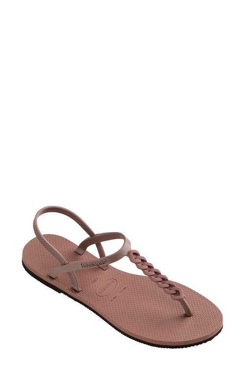 Shop Havaianas You Paraty Chain Sandal In Crocus Rose