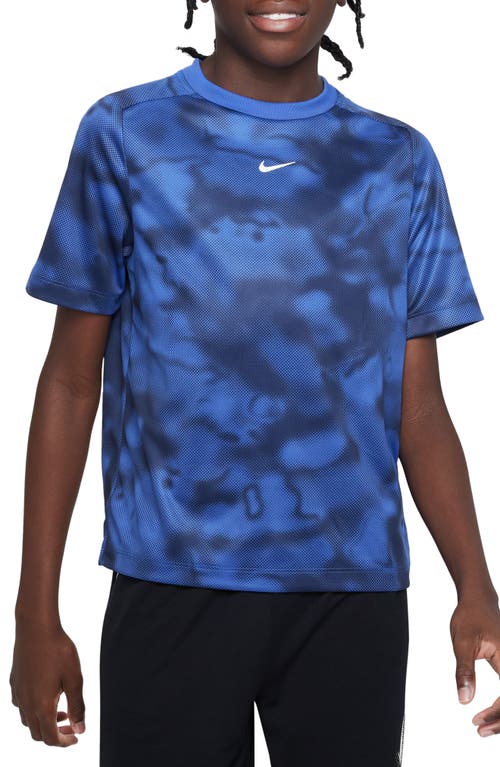 Nike Kids' Dri-fit Multi+ Training T-shirt In Game Royal/white