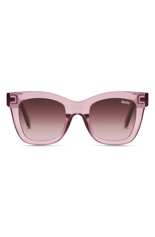 Quay Australia After Hours 48mm Square Sunglasses in Berry/Brown Pink