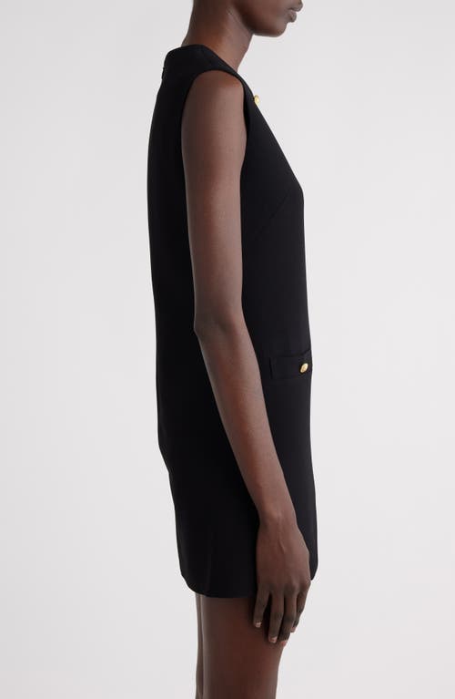 Shop Balmain Sleeveless Crepe Minidress In Black