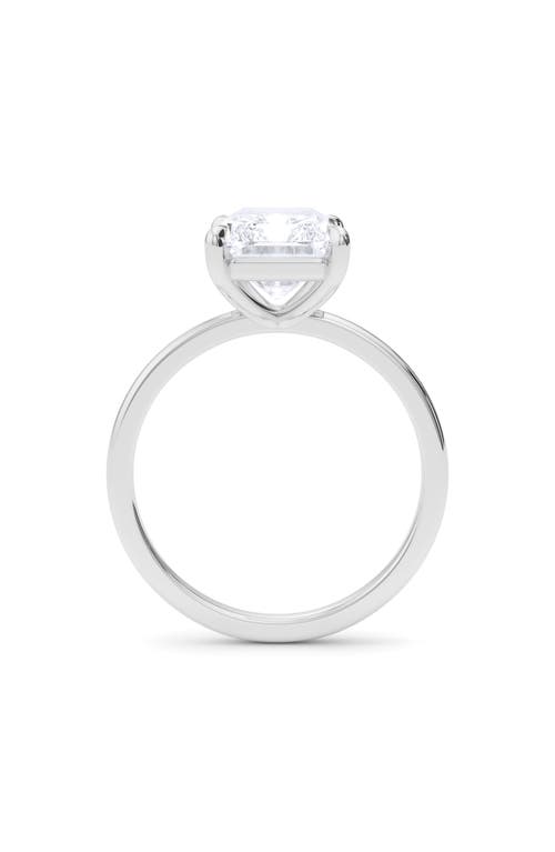 Hautecarat Radiant Cut Lab Created Diamond Ring In 2.50 Ctw 18k White Gold