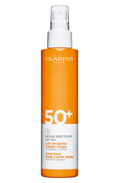 Shop Clarins Body Sunscreen Lotion Spray Broad Spectrum Spf 50+ In No Color