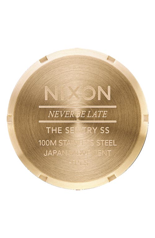 Nixon Sentry Bracelet Watch, 42mm In Oxblood Sunray/gold