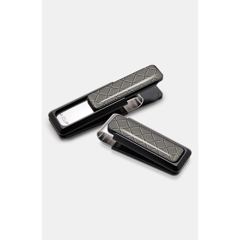 M Clip M-clip® Ultralight Money Clip In Black/herringbone