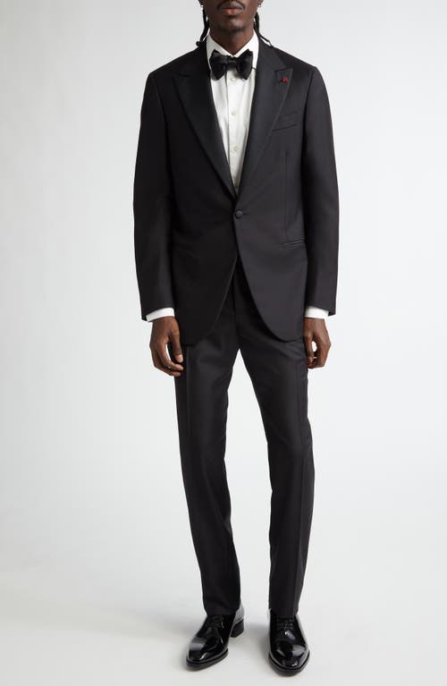 Isaia Sanita Wool Tuxedo In Black
