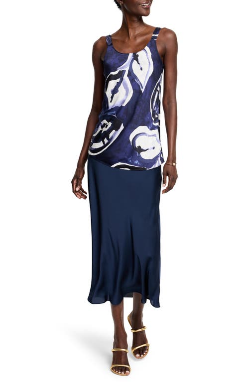 Nic + Zoe Tank Top In Midnight Blue In Indigo Multi