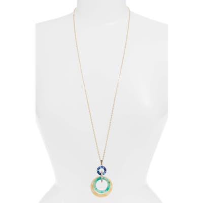 Lele Sadoughi Banded Hoop Pendant Necklace (Nordstrom Exclusive)