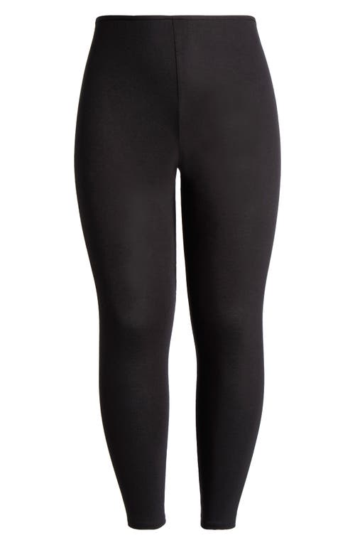 Shop 24seven Comfort Apparel Comfortable Ankle Leggings In Black