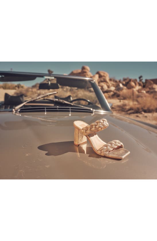Dolce Vita Paily Heels In Light Gold Metallic Stella Suede In Gold