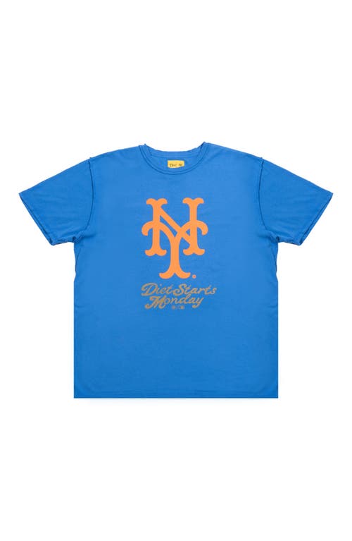 DIET STARTS MONDAY x '47 Mets Insignia Graphic T-Shirt in Blue