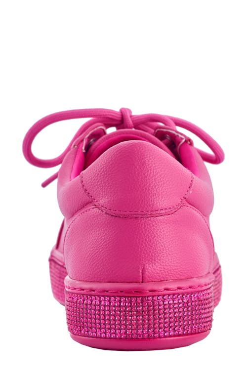 Lady Couture Legend Rhinestone Sneaker In Fuchsia