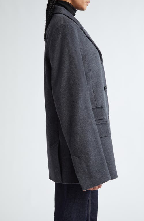 Shop Totême Toteme Straight Wool & Cashmere Jacket In Grey Melange