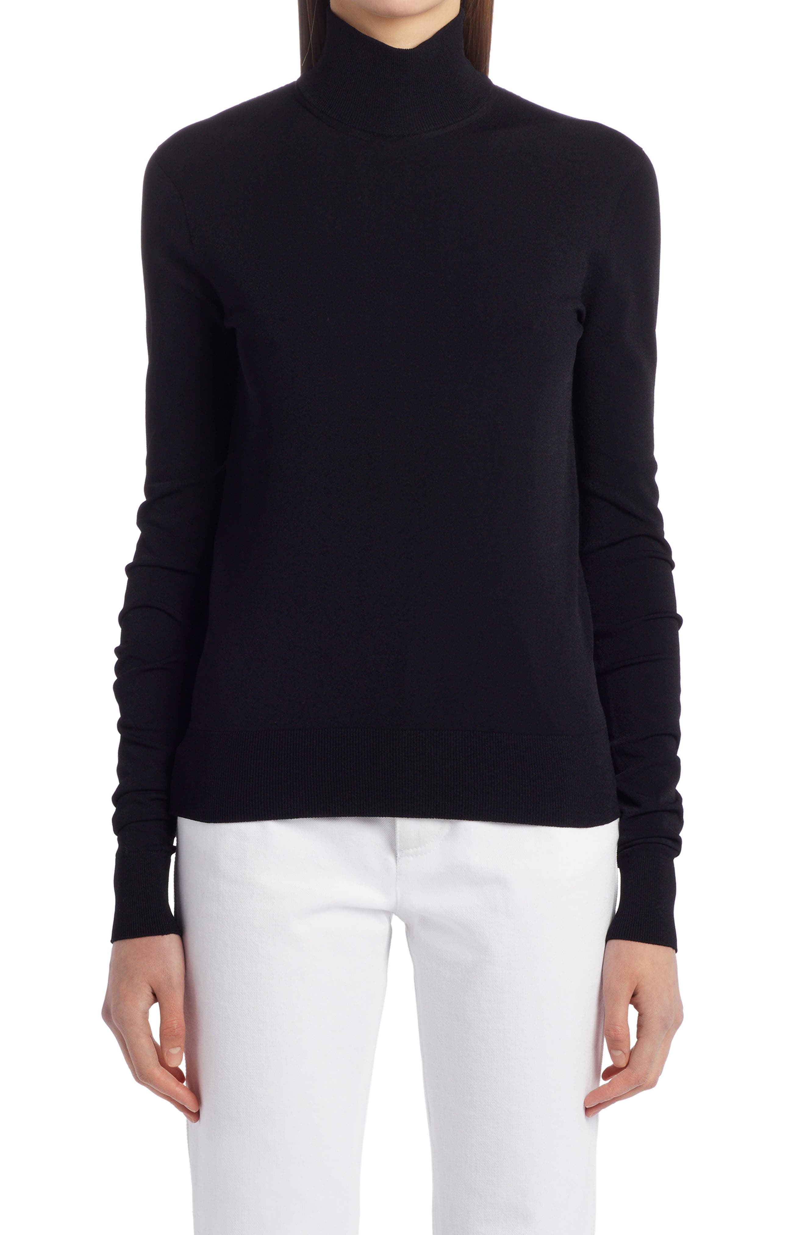 Bottega Veneta Slim Fit Turtleneck Sweater in Black