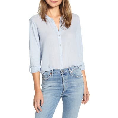 Lucky Brand Double Gauze Shirt, Blue