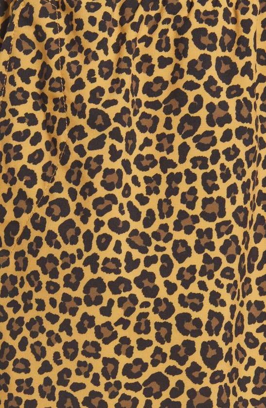 Purple Brand Leopard Print Logo Swim Shorts In B.l. Swim Shorts