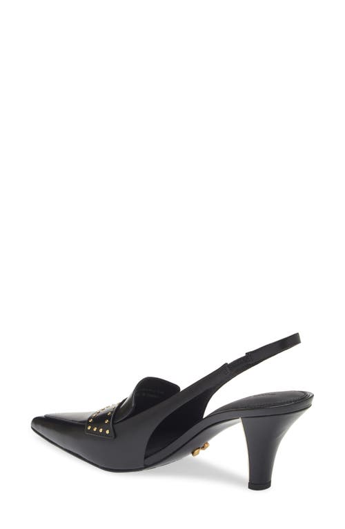 Shop Rebecca Minkoff Paris Stud Slingback Pointed Toe Pump In Black