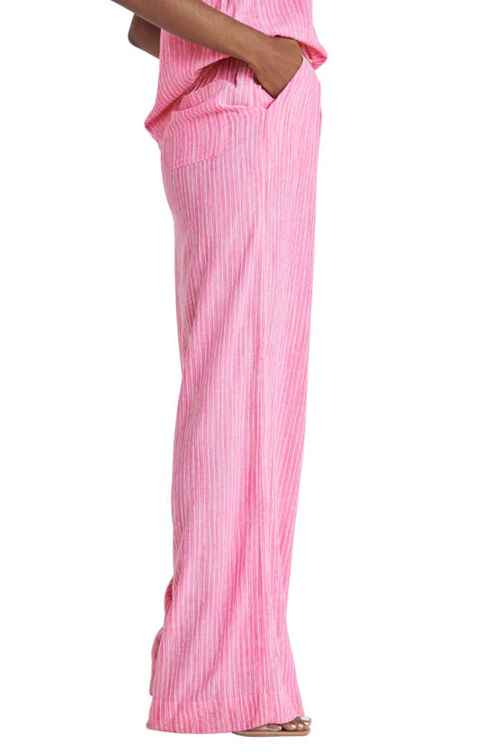Shop Splendid Frankie Stripe Wide Leg Pants In Fiore Stripe