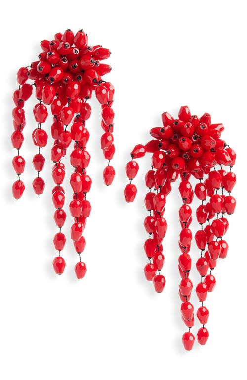 Isabel Marant Hanabi Earrings In Red/silver