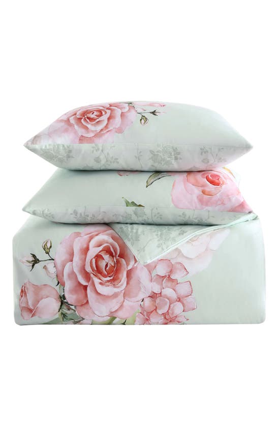 Shop Bebejan Misty Rose 5-piece Reversible Comforter Set In Green
