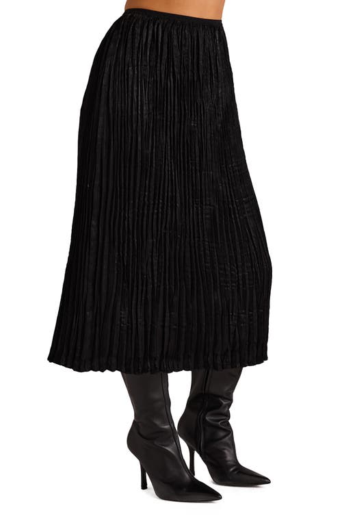 Shop Bella Dahl Variegated Pleated Skirt In Black