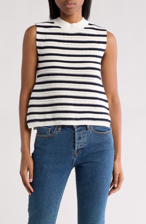 Mozard Stripe Sweater Tank Top