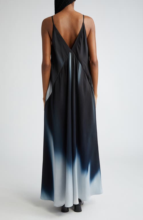 Shop Proenza Schouler Torres Dip Dyed Twill A-line Dress In Midnight Multi