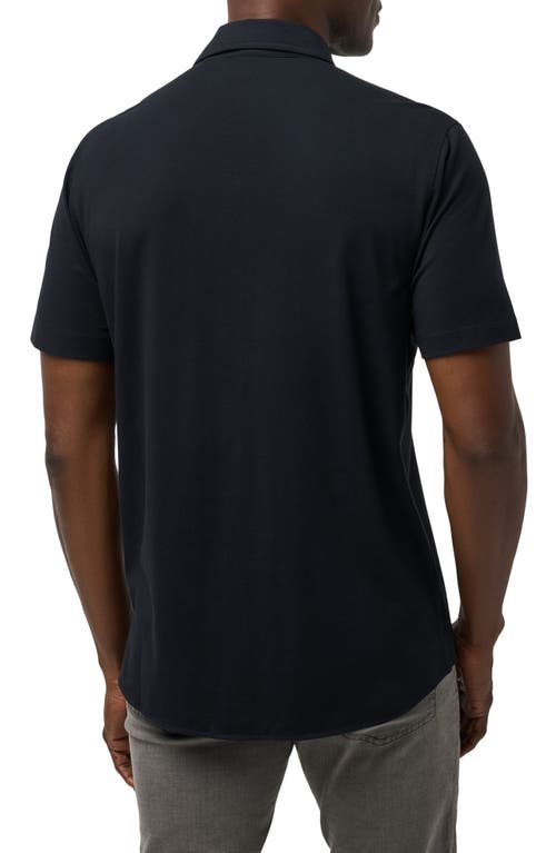 Shop Travismathew Sands Of Time Short Sleeve Stretch Button-up Shirt In Black