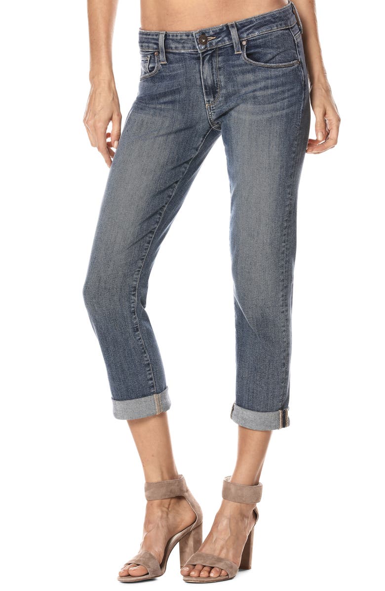 PAIGE Brigitte Crop Boyfriend Jeans (Timber Embroidery) | Nordstrom