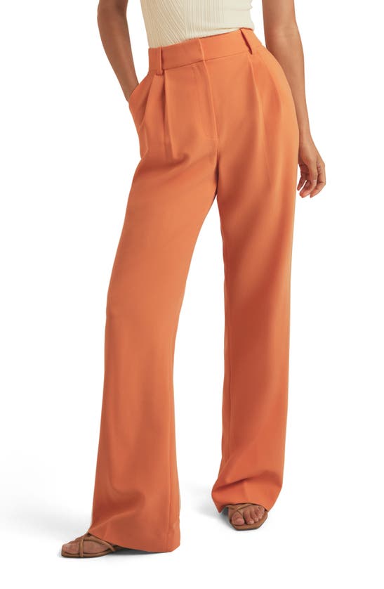 Shop Favorite Daughter The Favorite Pant Pleated Pants In Creamsicle