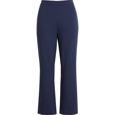 Halogen Kick Flare Ponte Knit Crop Pants, Blue
