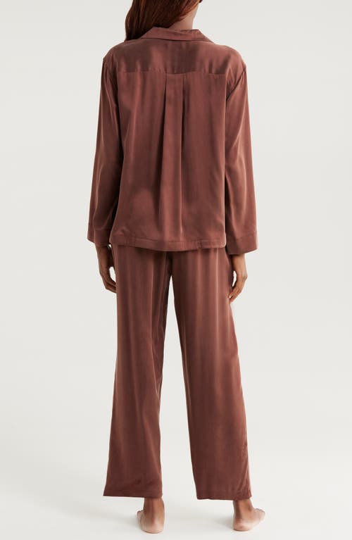 Shop Lunya Washable Silk Pajamas In Dozing Umber