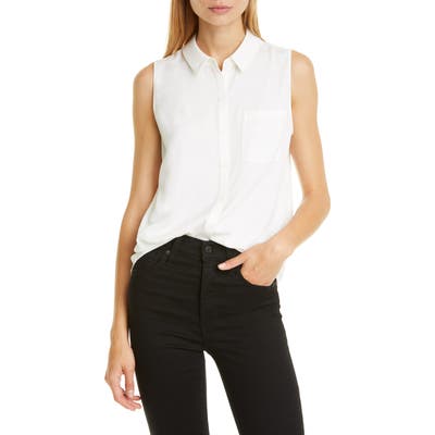Nordstrom Signature Sleeveless Stretch Silk Shirt